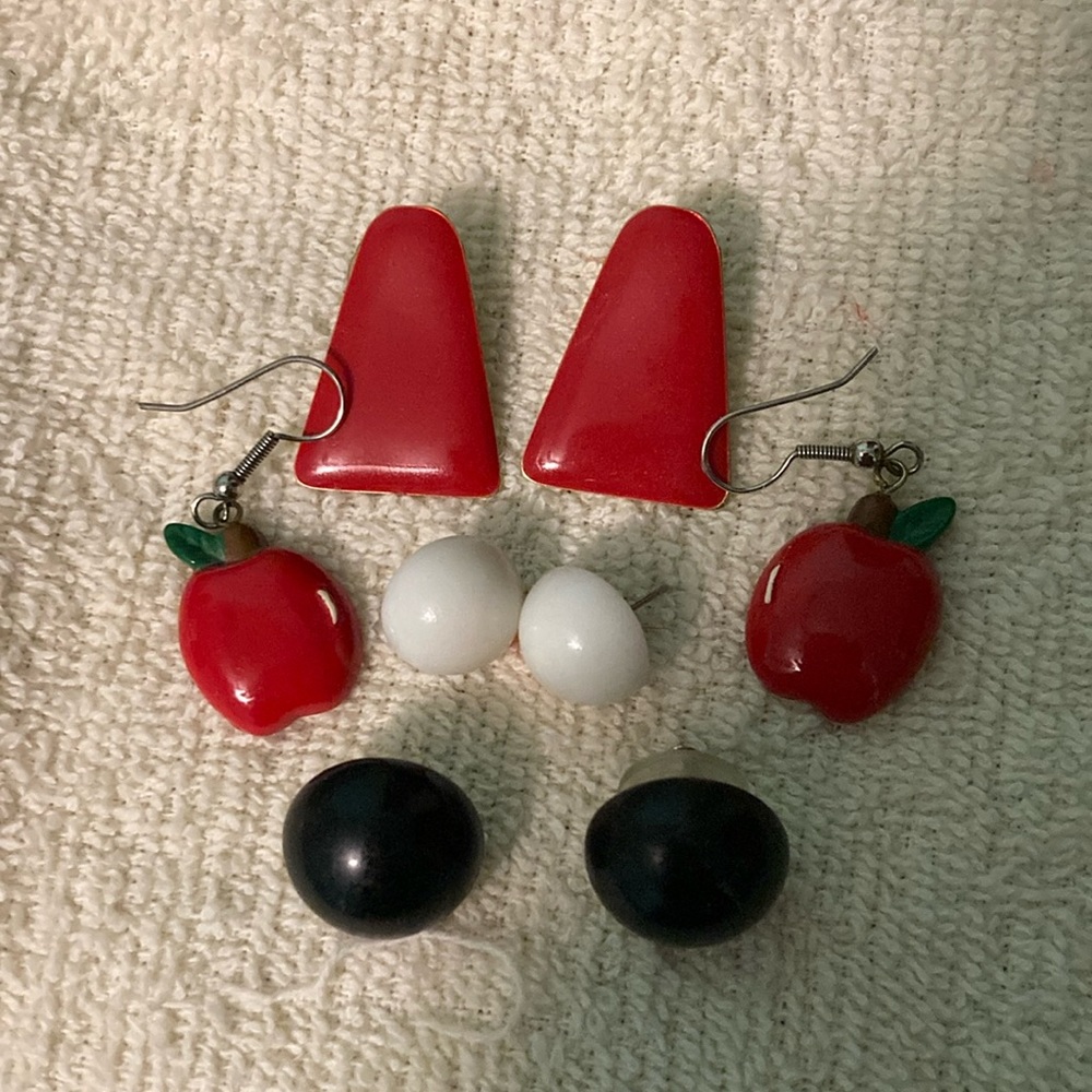 Lot of 4 Sets of Earrings for Pierced Ears